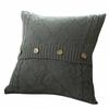 Knitting Button Fashion Throw Pillow Cases Cafe Sofa Cushion Cover Home Decor