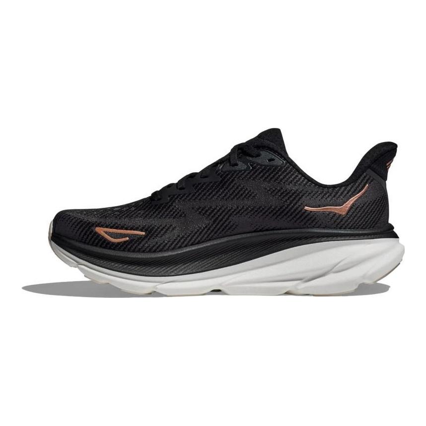 HOKA ONE ONE Clifton 9 Black Rose Gold Women's Sneakers 1127896-BRGL