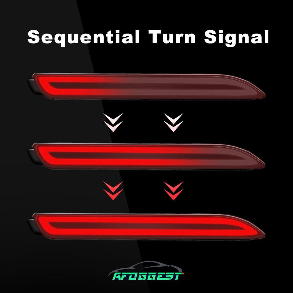 Rear Bumper Reflector Light For Toyota RAV4 Sienna Matrix Reiz LED Tail Brake Lights with Turn Signal