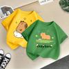 Children's Casual Short-sleeved T-shirt, Summer Boys' And Girls' Cute Capri Blouse