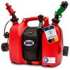 Hunersdorff Combi Tank 6L/3L Full Set, Fuel Tank, Poly Tank, Chainsaw Fuel, Gasoline, Chain Oil (Red)