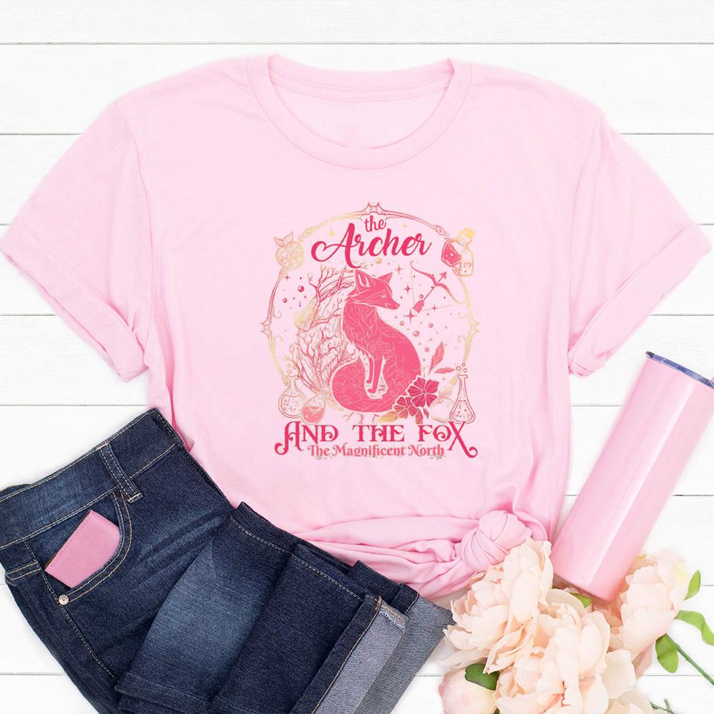 The Archer and The Fox Comfort TShirt Cute Fantasy Books Jumper Shirts Gift For Readers Hookish Bookworm Tee Y2K Top Streetwear