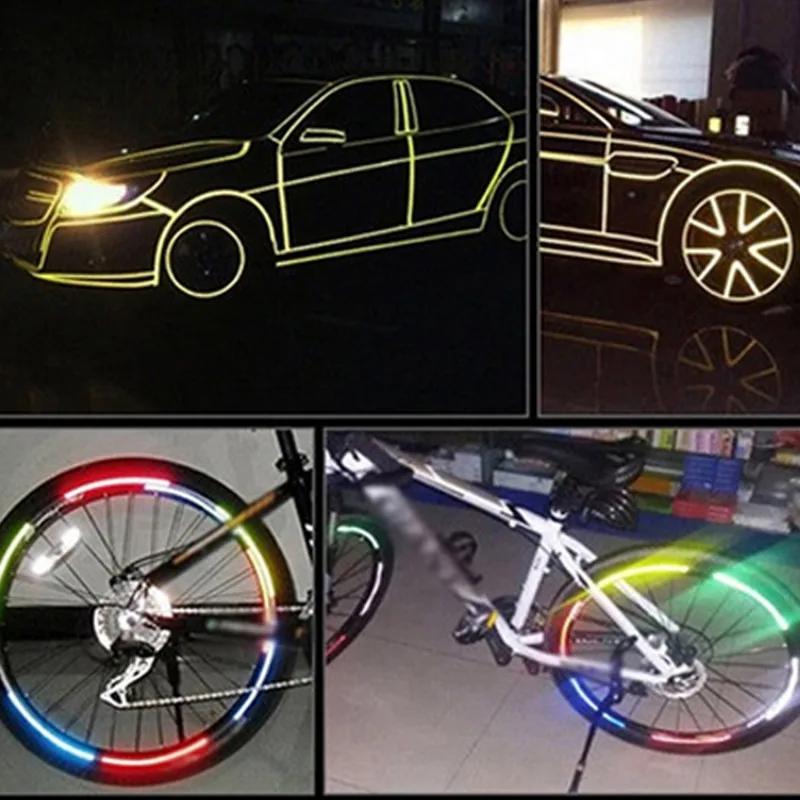 8M Car Reflective Sticker Tape Automatic Motorcycle Night Safety Driving Reflective Warning Stickers Decoration Protective Tape