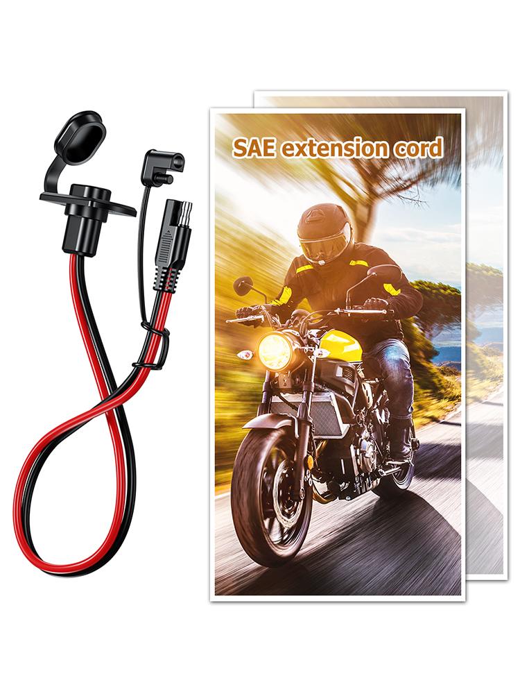 12AWG 30CM SAE Quick Connector Harness Dustproof SAE Extension Cord Female Power Wire Connector Harness for Solar Panel Charger
