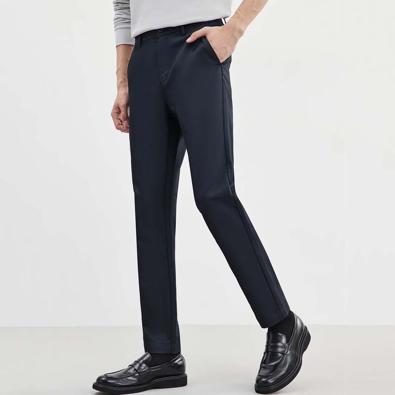 SEPTWOLVES Men's Brushed Straight Fit Business Casual Pants
