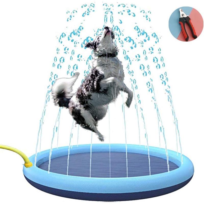 

Thick Non-Slip Foldable Pet Splash Pad & Bath Tub