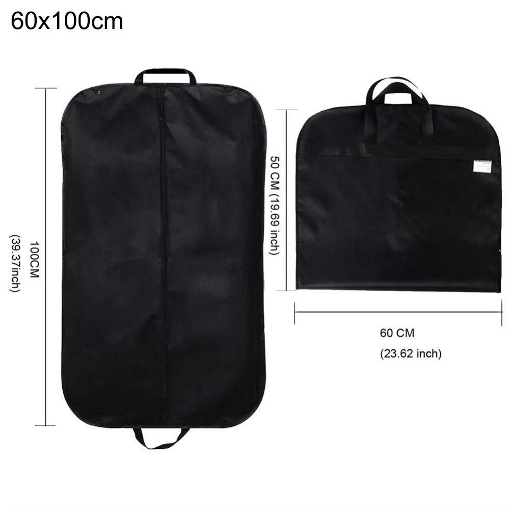 Foldable Garment Bag Black Clothing Dustproof Cover Storage Suit Storage Bag Travel