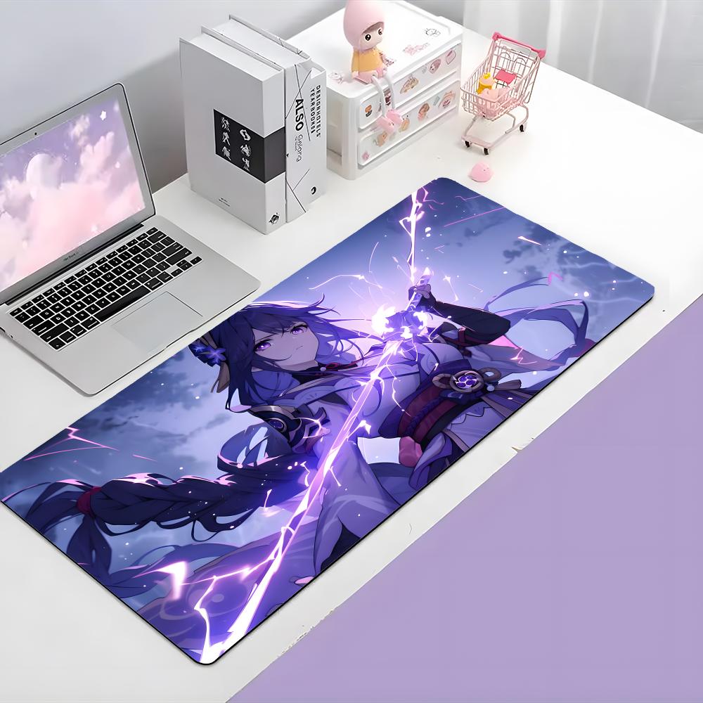 Game Powerful GGenshin Impact Mouse Pad Large Gaming Mousepad With Thick Stitched Edge NonSlip Desk Mat