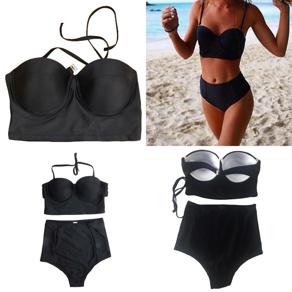 Vintage High Waist Bikini Monokini Swimwear Set For Women With Timeless Elegance