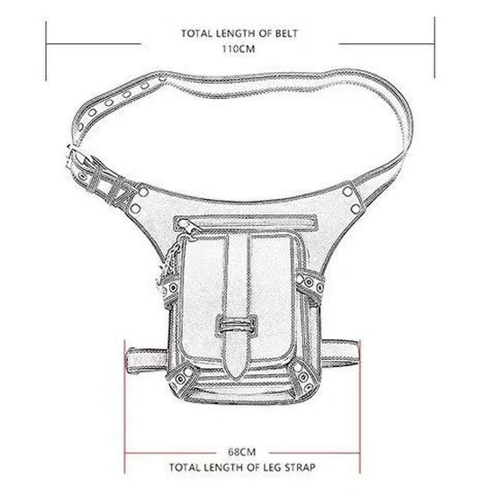 Retro Motorrad Hüft- & Umhängetasche für Ihn & Sie - Outdoor-Fahren Handyhalter