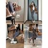 Cowhide version~ leather platform dad shoes women's autumn leather mesh retro versatile casual sports shoes