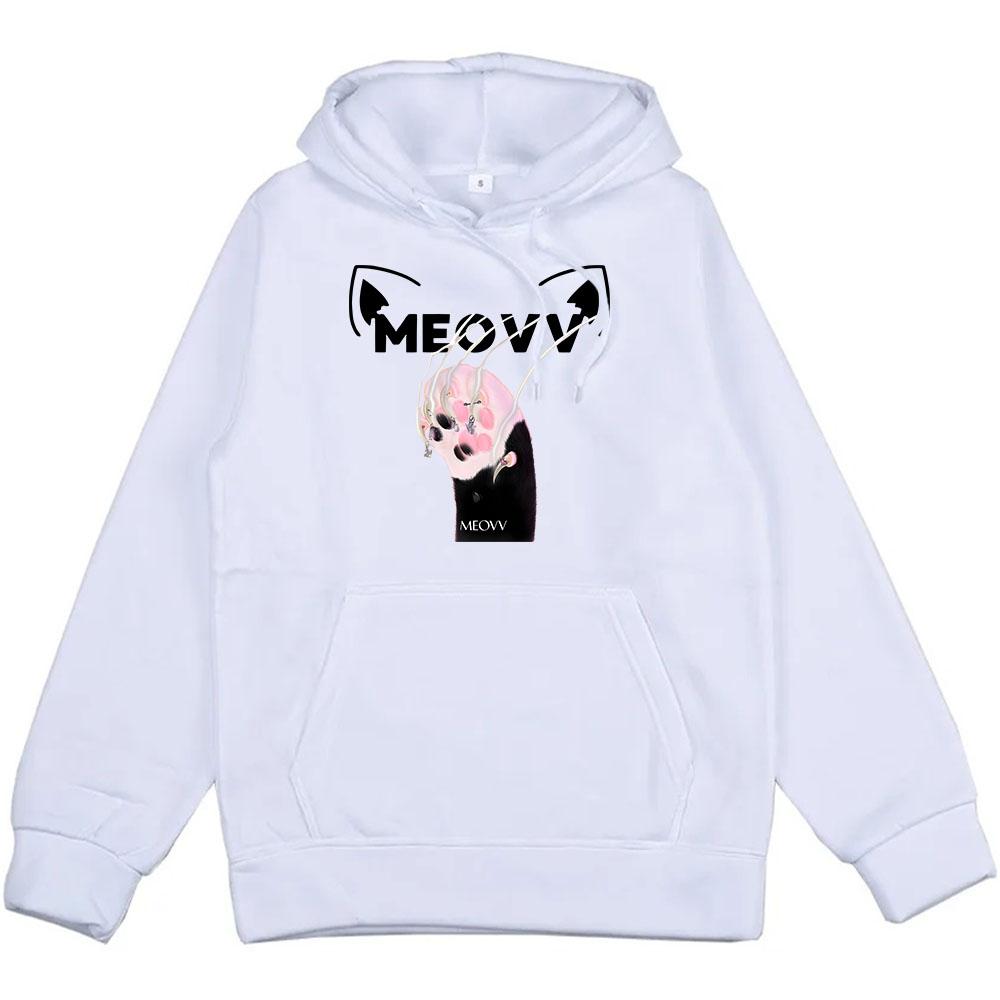 Girls Band Meovv Meow Hoodies Cartoon Kawaii Graphic Printing Sweatshirts Casual Cute Women Men Pullovers Hooded Clothing