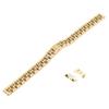 10mm AntiRust Stainless Steel Watch Strap Replacement Watch Band Strap Accessory for Watchmaker(Gold )