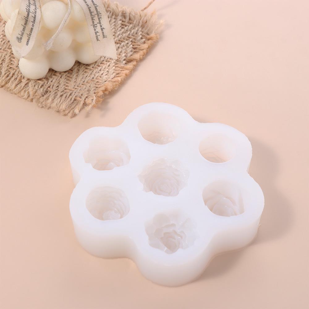 Rose Flower 7 In 1 Flower Silicone Mold Peony Soap Mould Craft Supplies Candle Mold  Home Decor