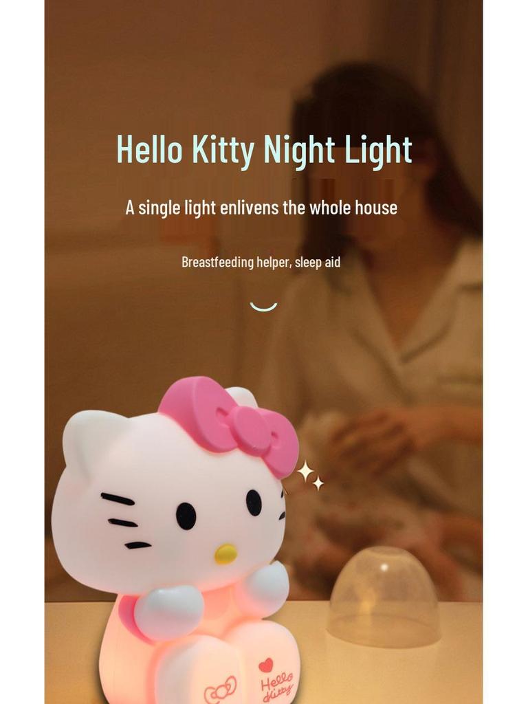 Hello Kitty Night Light: Creative Pat Light Ornament for Living Room/Bedroom, Sleep Companion, Ideal Gift for Girls and Children