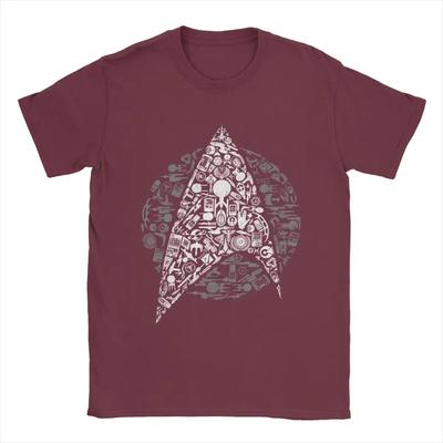 Men's Stars Treks Icons T Shirts Cotton Clothes Humorous Short Sleeve O Neck Tees Gift Idea T-Shirt#Color(1)