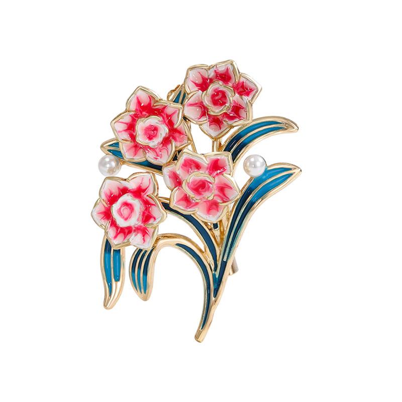 Flower brooch autumn and winter fashion brooch niche high-end design sense pin temperament accessories