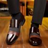 Classic Business Dress Men Shoes Red Men Oxford Shoes Wedding Casual Party Shoe for Men Loafers Colorblock Men's Leather Shoes