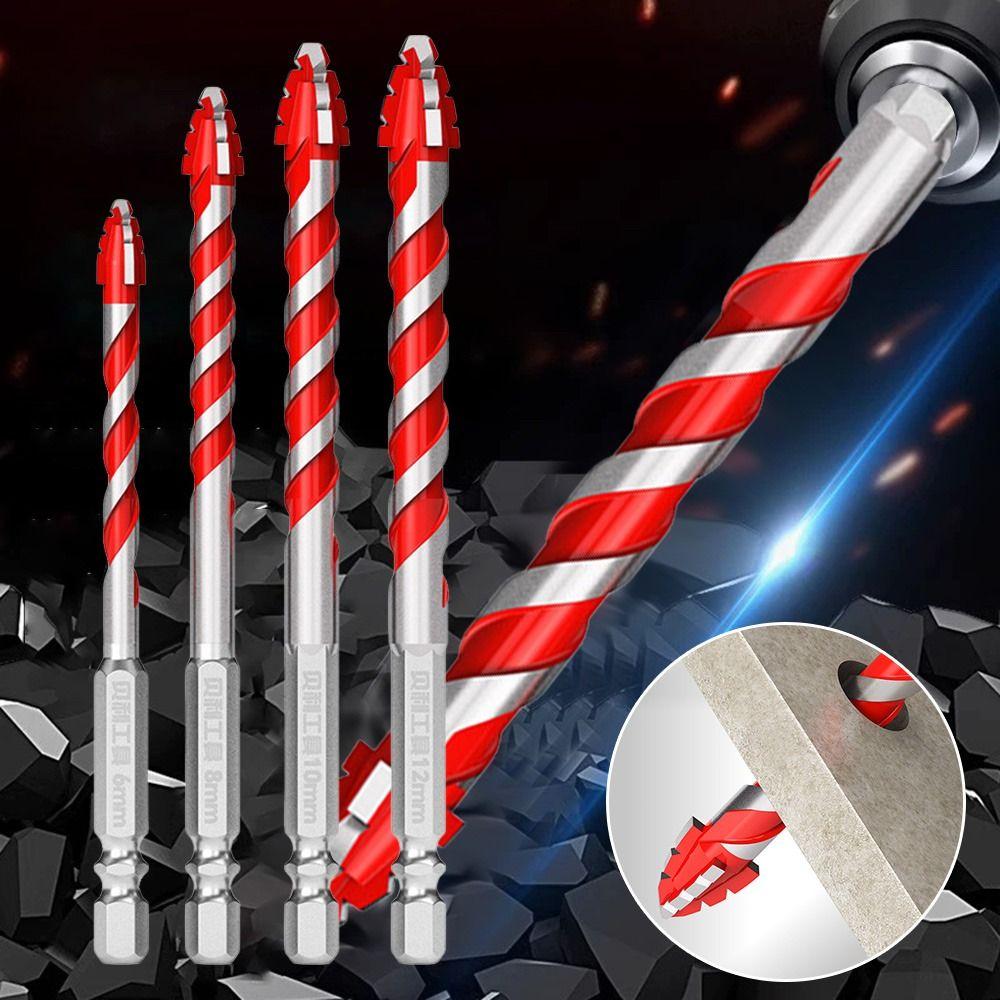 Skewed Head Eccentric Drill Bit Serrated Hexagonal Shank Drill Bit Set  Drilling Tool