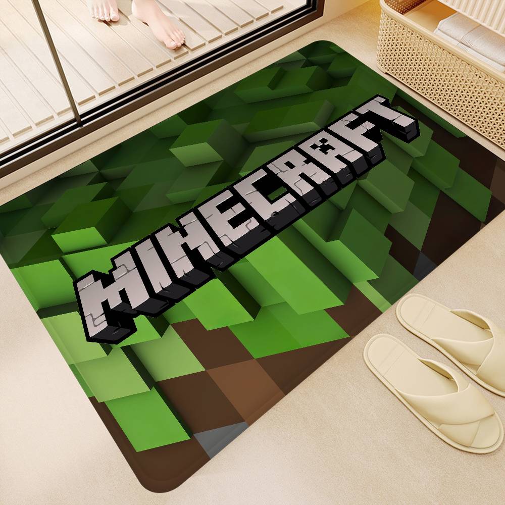 Sandbox Game M-Minecraft Room Mats Anti-slip Absorb Water Long Strip Cushion Bedroon Mat Household Carpets 40x60cm