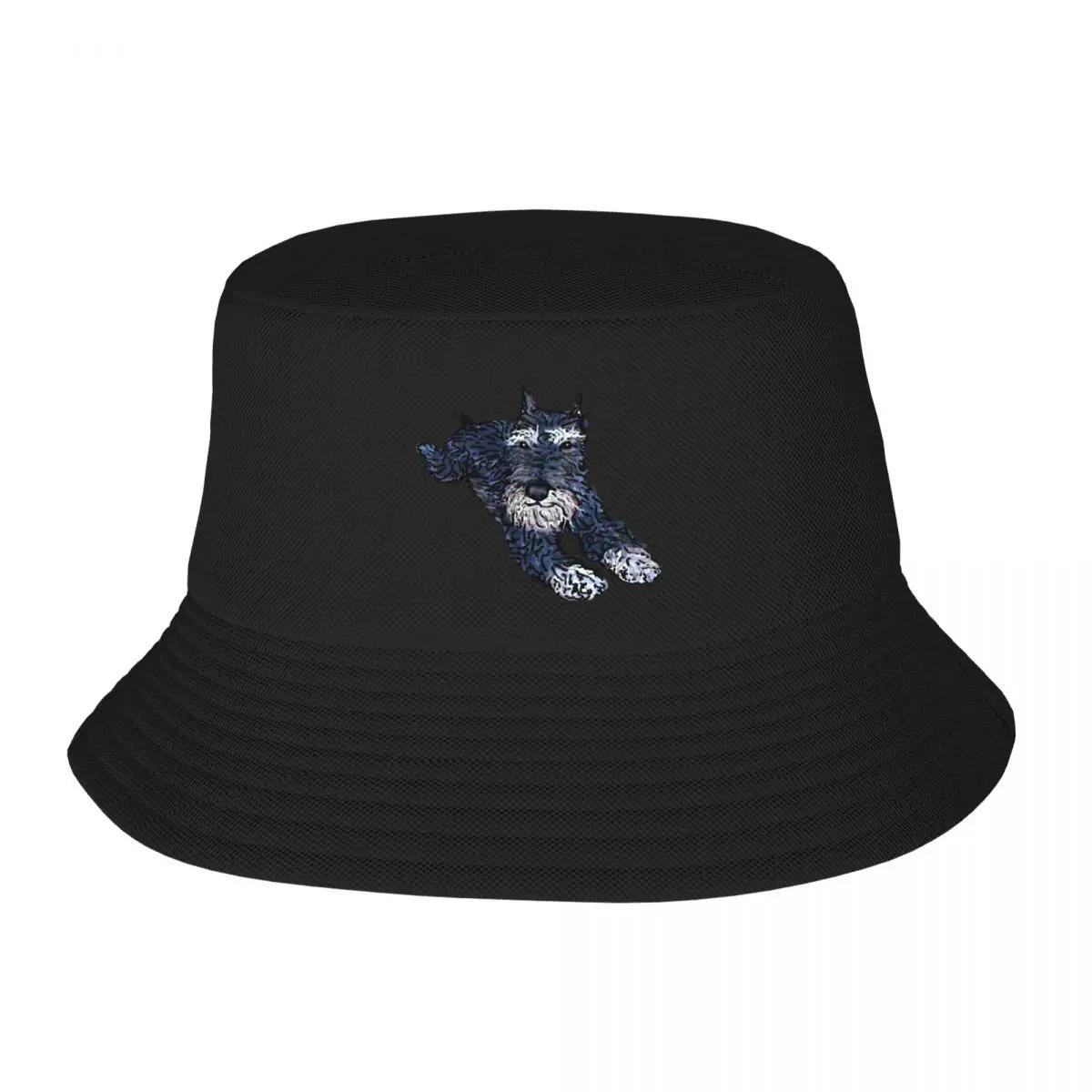 New Funny Miniature Schnauzer Cute Puppy Face Bucket Hat Trucker Cap Party Hat Luxury Hat Mens Tennis Womens