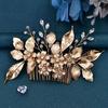 Luxus Gold Damen Blume Haarspange Braut Haaraccessoires Bankett Party Täglich Vielseitig Süß Romantisch Mädchen Haarspange Haarkamm