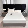 3-4Pcs Set Rayon Satin Waterproof Fitted Sheet Silky Solid Color Bed Sheet Elastic Band Sheets Smooth Bedsheet Mattress Cover