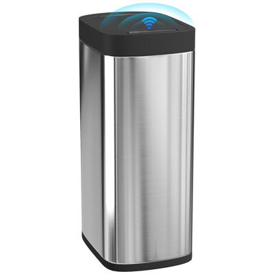 Poubelle à capteur 50L, Poubelle de cuisine automatique, Commande manuelle, Fonctionne sur piles, Sans seau intérieur, pour Cuisine, Chambre à coucher