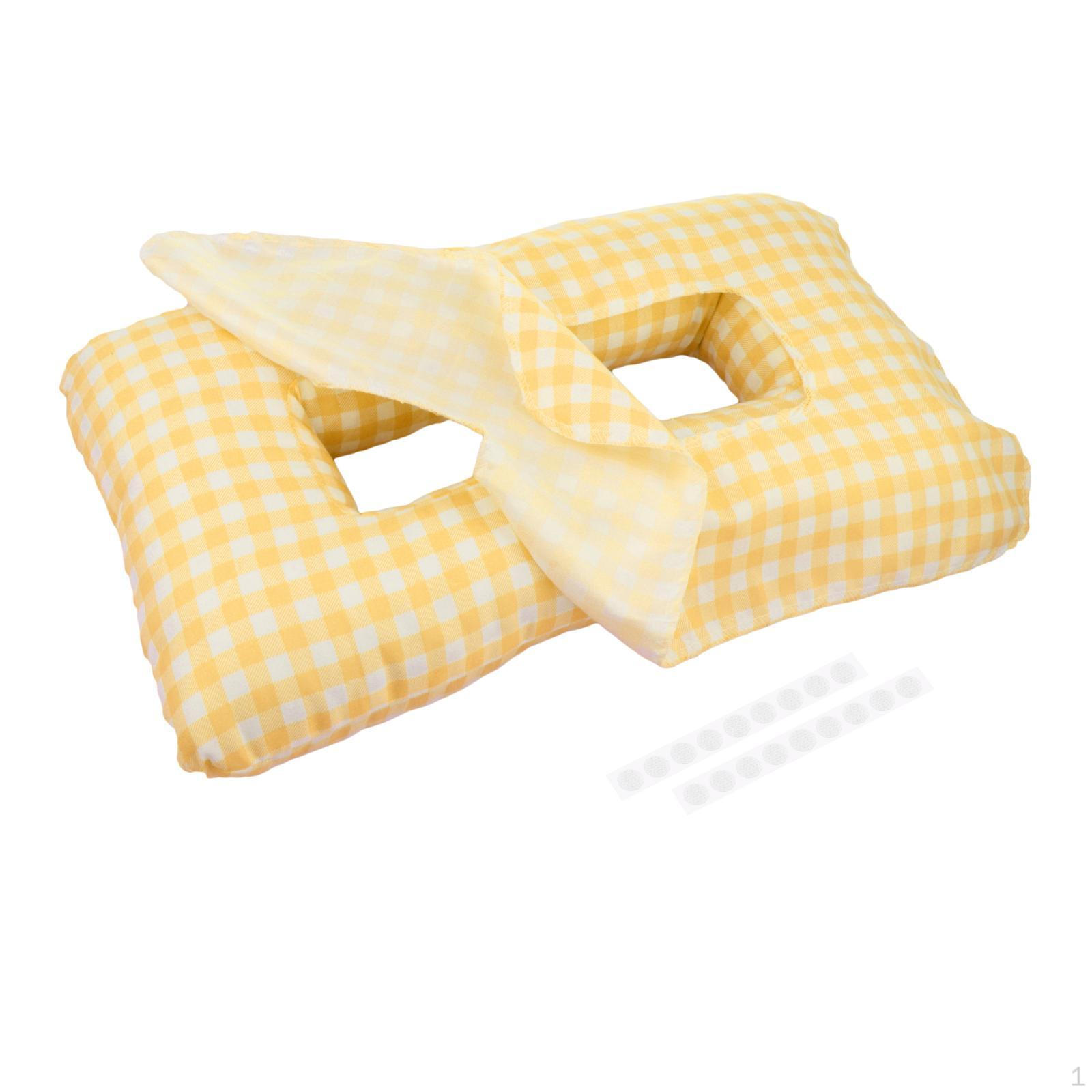 

Ear Piercing Pillow Portable Breathable Washable Neck Support for wearing Headphones жёлтый