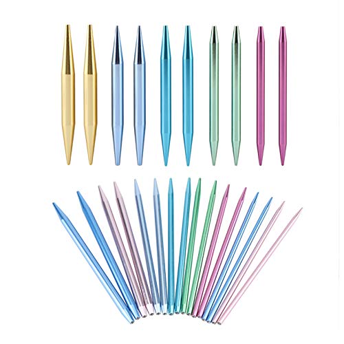 Aluminum Circular Needle Set, Rust-Resistant, Handmade, Interchangeable Needles, 13 Sizes from 3.0mm To 10mm, for DIY Crafts