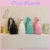Childrens Candy Color Heart Embroidered Chest Bag With Breathable Pu For Daily Use