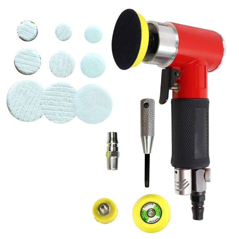 2 to 3-inch Mini Pneumatic Sandpaper Grinder & Polisher with Cleaning Brush Attachment