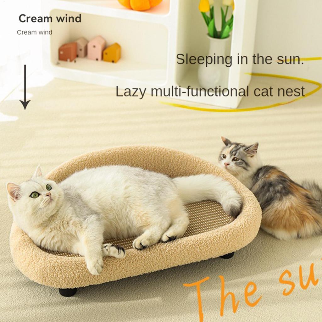 Cat Lounger Scratcher Sisal Large Lounge Sofa Cat Scratching Board For Home Living Room Apartment Dorm Patio Balcony Porch