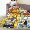 Crayons Shin-chans and Friends Blanket Quality Warm  Throw Blanket Winter Kids Couch Chair Sofa Bed Aesthetic Bedspread