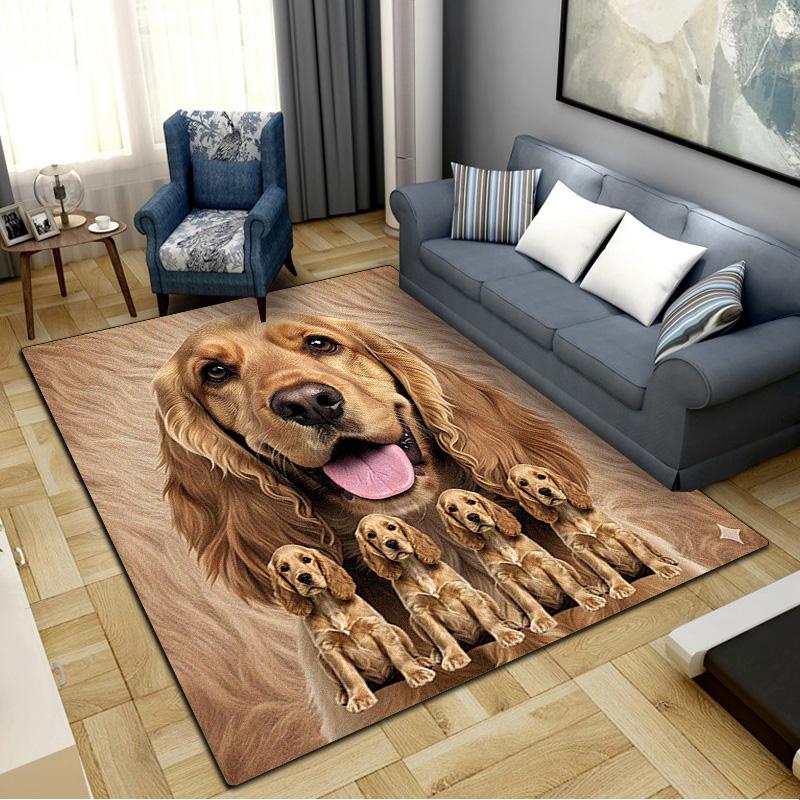American Cocker Spaniel Carpet Rug for Living Room Bedroom Home Sofa Decoration,Kids Play Non-slip Floor Mat