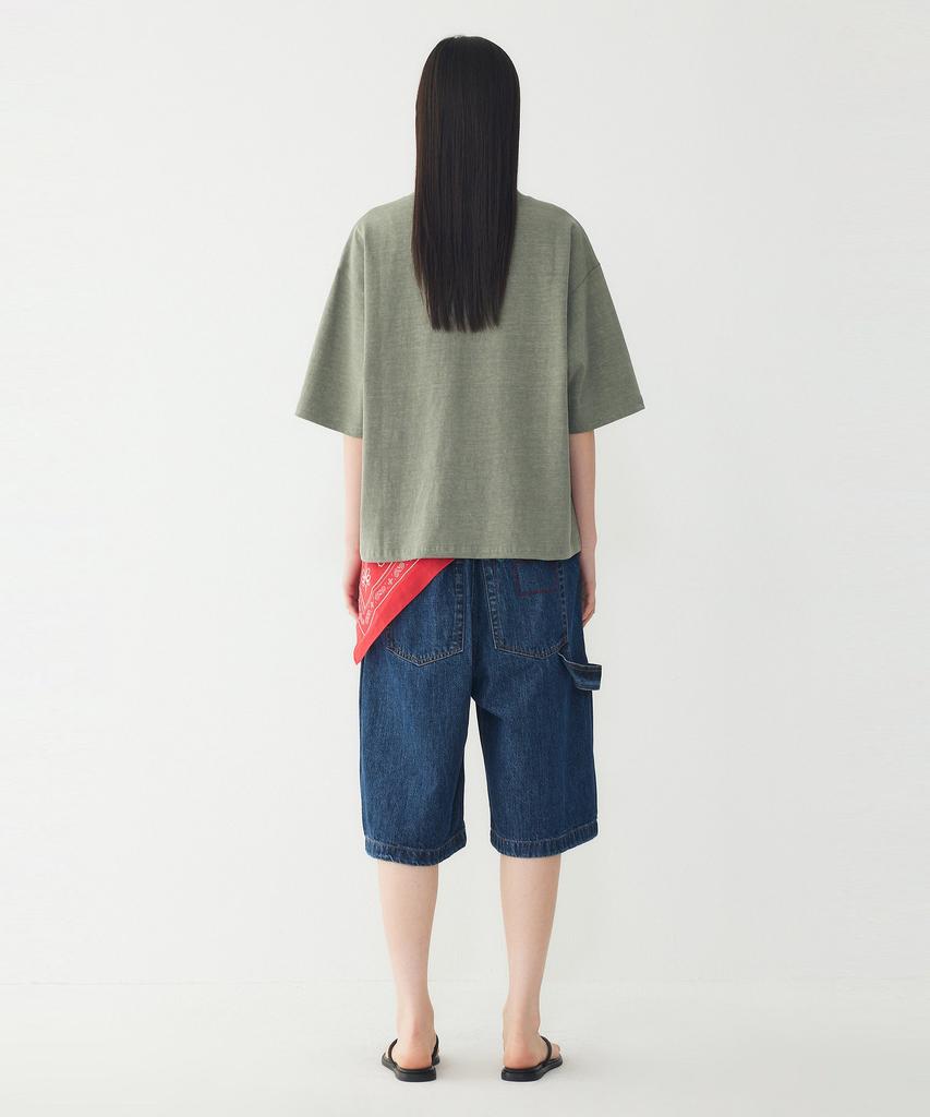 STUDIO TOMBOY Vintage Lettering Graphic Short Sleeve T-Shirt_Khaki 9176222990