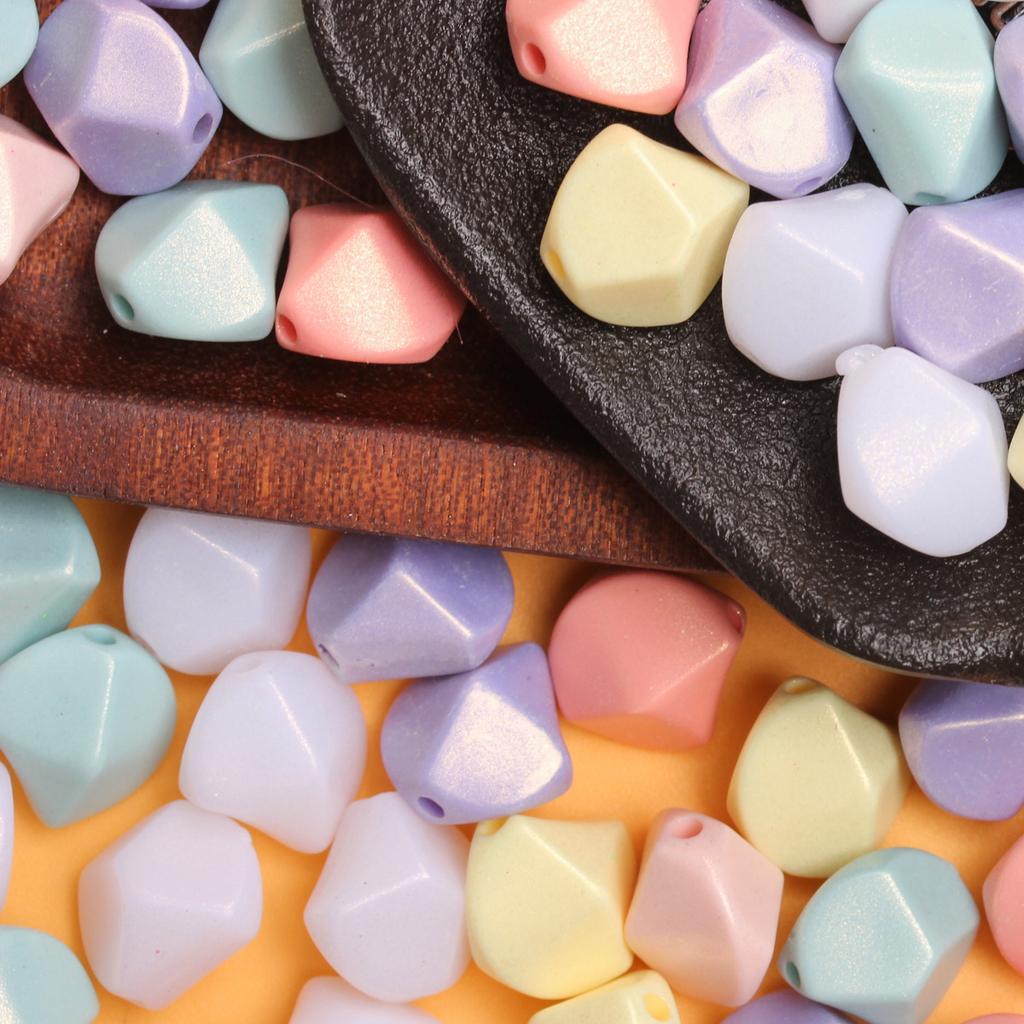 10 Stücke Macarone Farbe Acryl Lose Perlen Armband Halskette Herstellung Geometrie Perlen Materialien Modeschmuck Zubehör