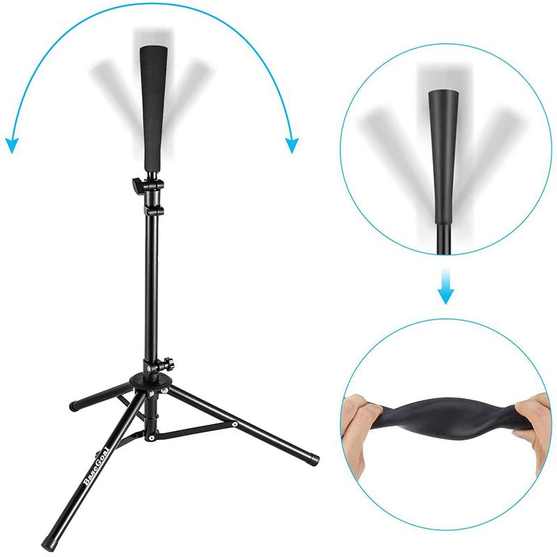 Baseball Schlagtrainer Gummiaufsatz Softball Zubehör Praktischer Langlebiger Trainingshalter Hilfe Trainingsausrüstung Display