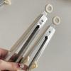 2Pcs Silicone BBQ Tongs 304 Stainless Steel Pot Protection Anti-Slip Design Food-Grade Food Clamp Cooking Tool