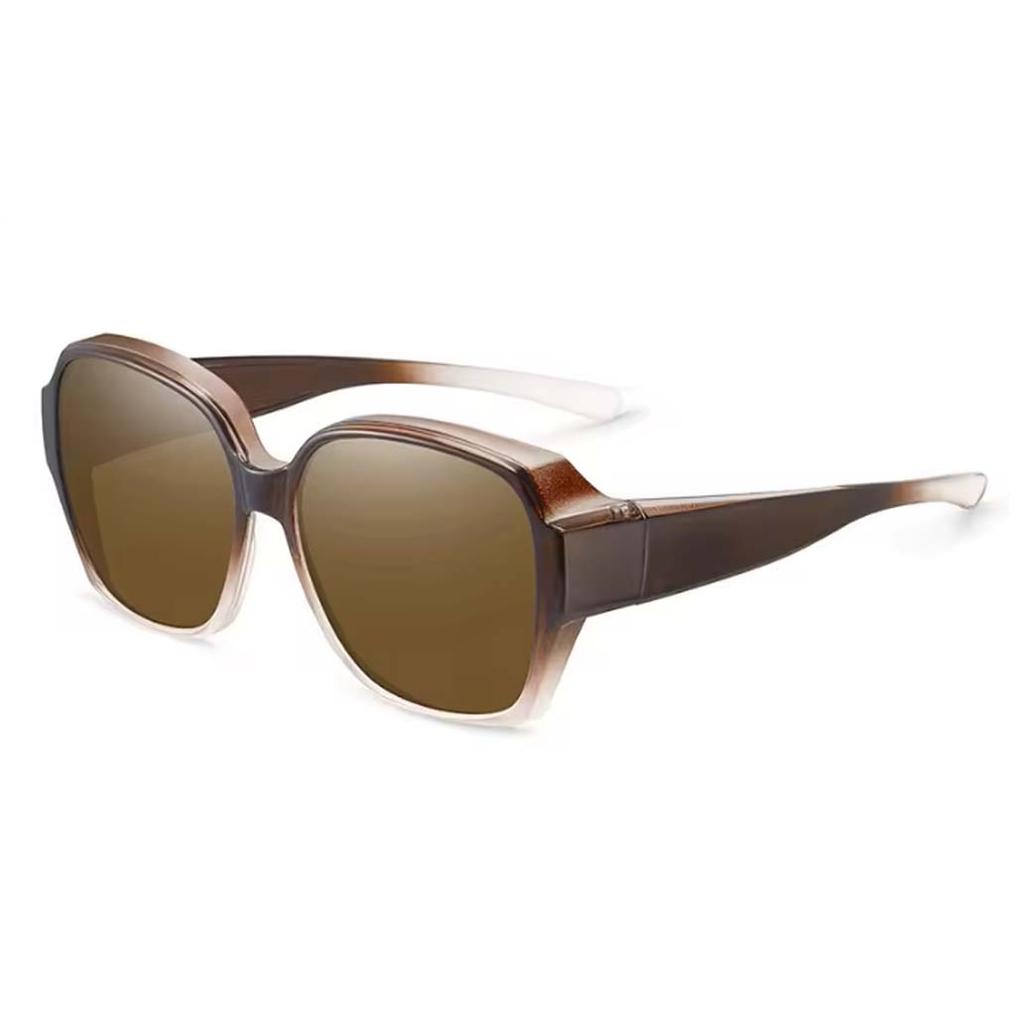 Fashion Round Polarized Sunglasses Cover Over Myopia Prescription Glasses Portable Men Women Vintage Fishing Driving Eyewear