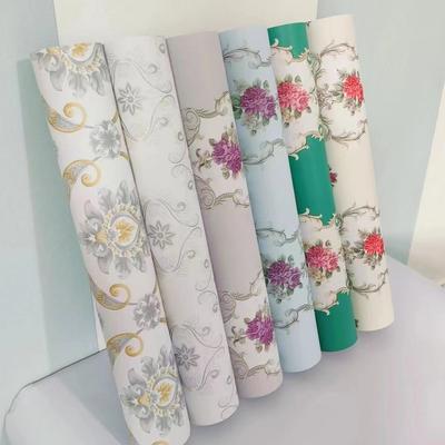 Retro Self-Adhesive Large Floral Wall Decals 3D Wallpaper for TV Background Walls Living Room & Bedroom Decor