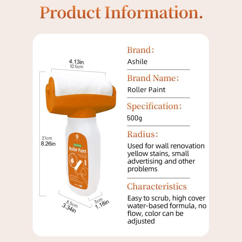 Touch Up Paint Roller Wall Repair Roller Paint Portable Household Paint Brush For Bathroom Kitchen Living Room Toilet Bedroom