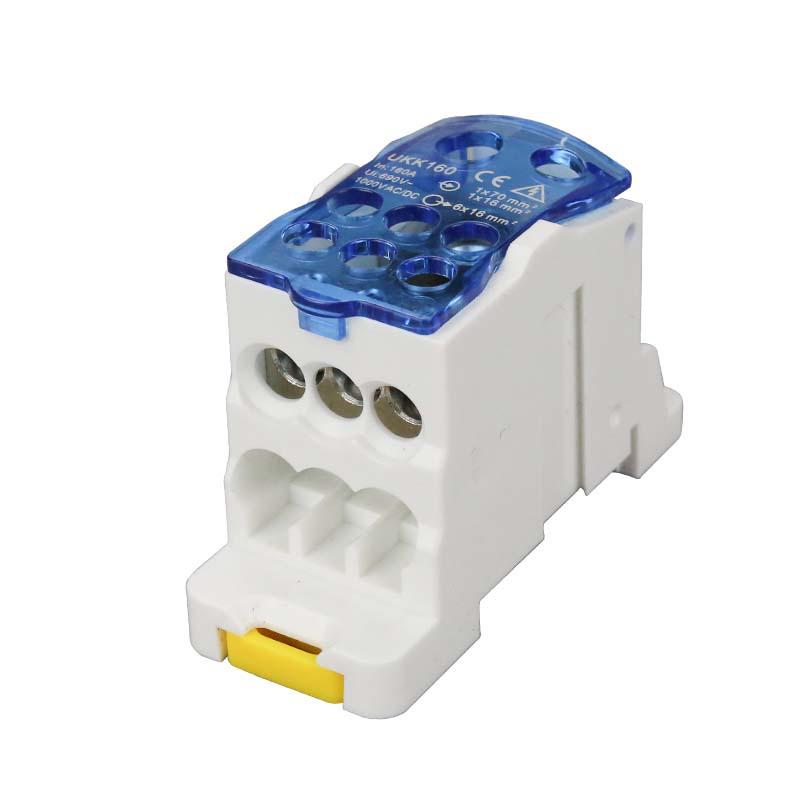 UKK Hochstrom-Anschlusskasten: Einpolige Schiene, Mehrfachausgangsverdrahtung