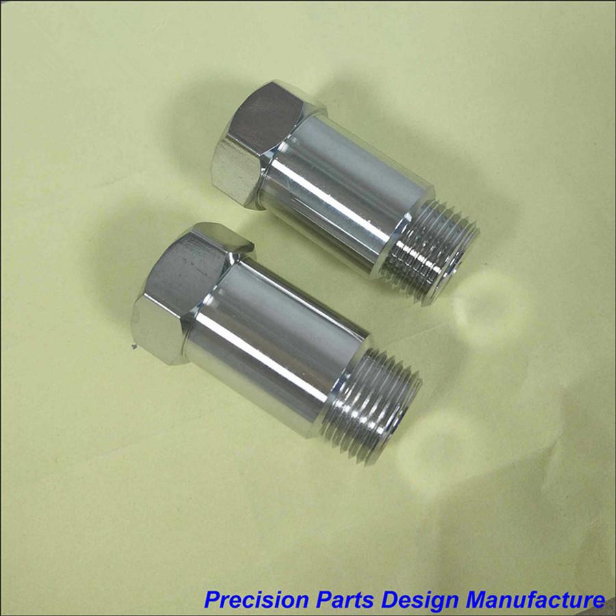 Universal Nickel Plated Straight O2 Oxygen Sensor Extension Spacer CEL Fix - M18 x 1.5 (2 pack)