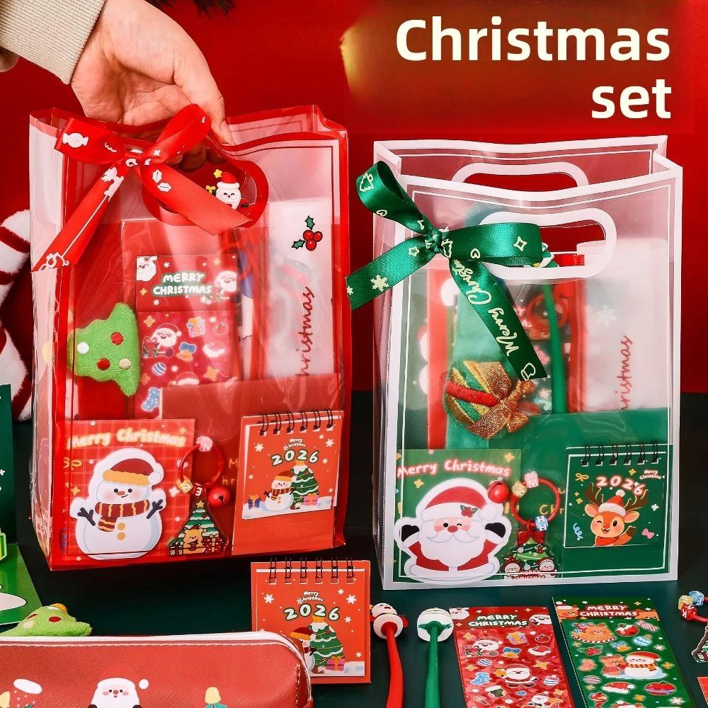 1 Set 10 Pcs Christmas Stationery Set Student Award Prizes Learning Stationery Gifts Set School Supplies