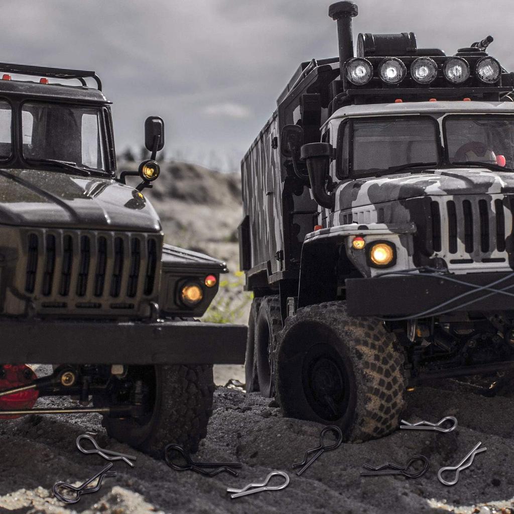 SaveSooo Set of Black Scale RC Car Body Shell Snap Pins for and Body Shell Replacement Parts 10-Piece 1/8 Pins, Cars, Trucks, Buggies,