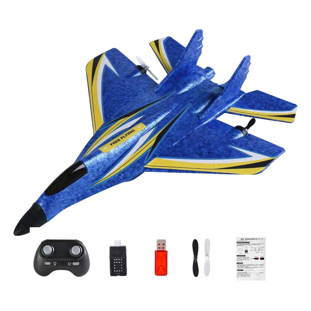 Remote Control Airplane, Glider Foam RC Fighter 360° Remote Control Glider Airplanes With Lights Airplane Model