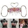 Graduated Colorful Beads Tassels Bralette Body Chain for Women’s Beachwear Beaded Body Jewelry Harness Bustier Bra Top