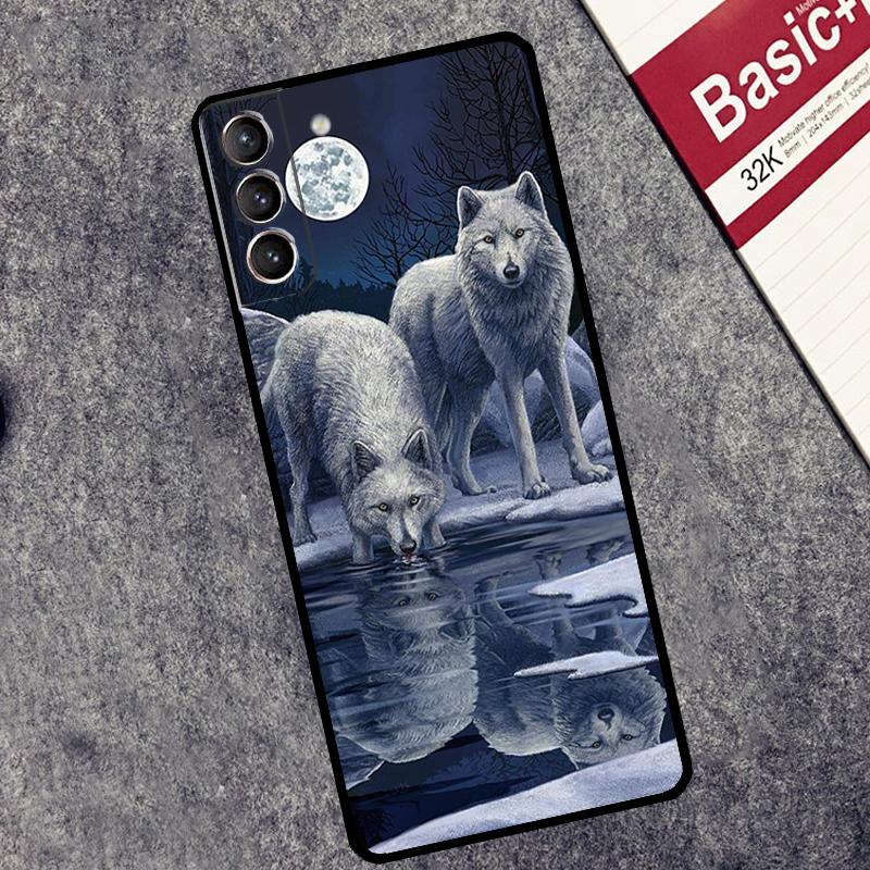 Wolf Art Case For Samsung Galaxy S25 S26 Ultra S20 S21 S22 S23 S10 Plus S25 FE S24 Ultra Cover Coque