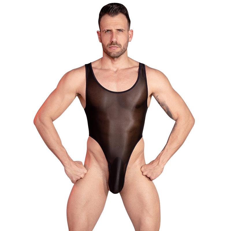 Desire Men's Silky Smooth Bodycon Bodysuit - Comfortable, High Elasticity, Body Shaping Lingerie